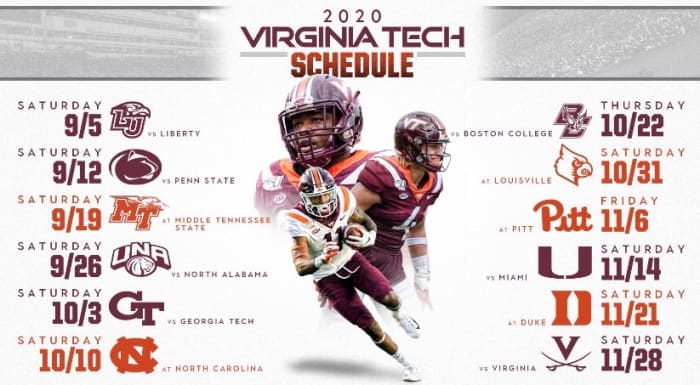 The Virginia Tech football 2020 schedule is official